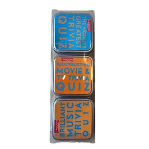 Lagoon Trivia Quiz Three Pack: Family Fun Tin Cases Game Night